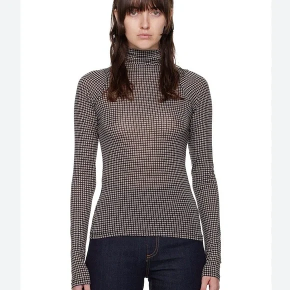 Rag & Bone Shaw Mock Neck Turtleneck Sz S Boho Modern Lightweight - Picture 3 of 11